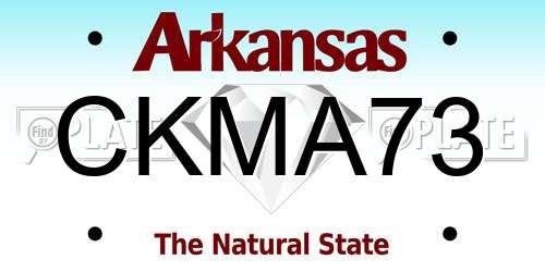 CKMA73 Arkansas License Plate