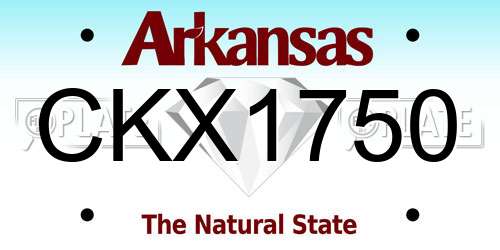 CKX1750 Arkansas License Plate