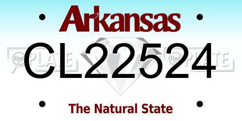 CL22524 Arkansas License Plate