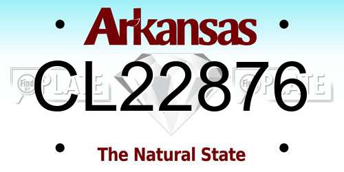 CL22876 Arkansas License Plate