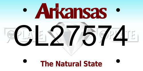 CL27574 Arkansas License Plate