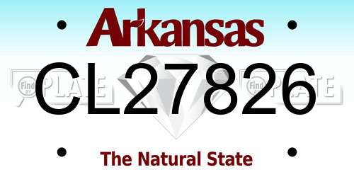 CL27826 Arkansas License Plate