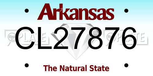 CL27876 Arkansas License Plate