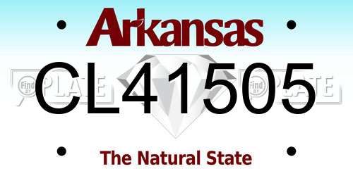 CL41505 Arkansas License Plate