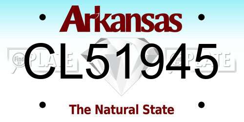 CL51945 Arkansas License Plate