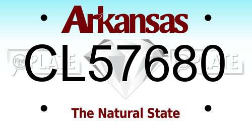 CL57680 Arkansas License Plate