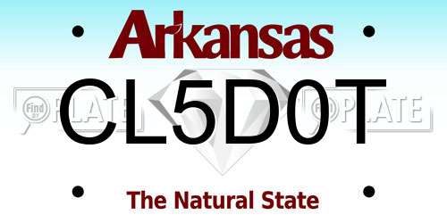 CL5D0T Arkansas License Plate