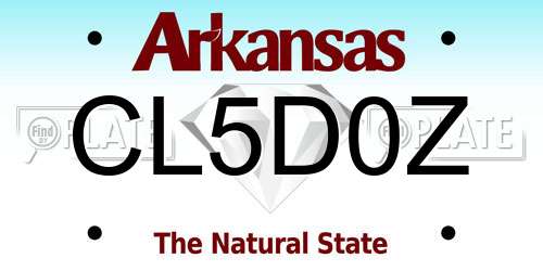 CL5D0Z Arkansas License Plate