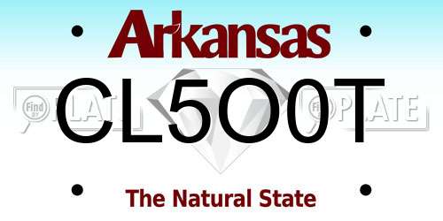 CL5O0T Arkansas License Plate