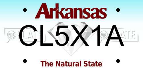 CL5X1A Arkansas License Plate