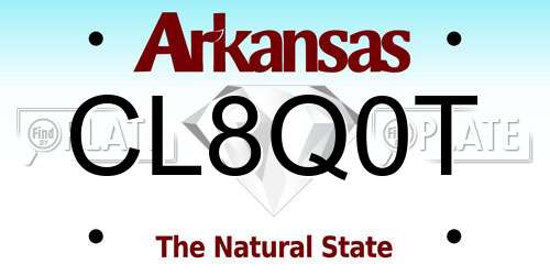 CL8Q0T Arkansas License Plate
