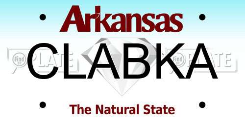 CLABKA Arkansas License Plate