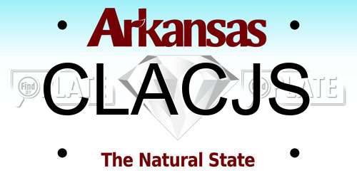 CLACJS Arkansas License Plate