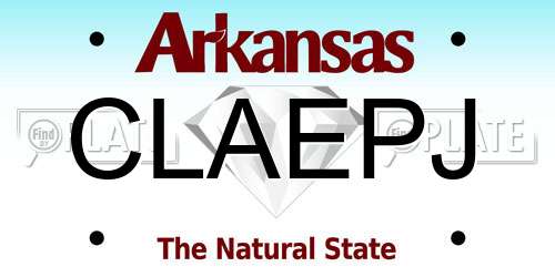 CLAEPJ Arkansas License Plate