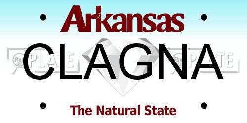 CLAGNA Arkansas License Plate