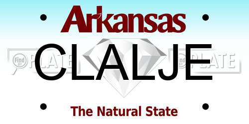 CLALJE Arkansas License Plate