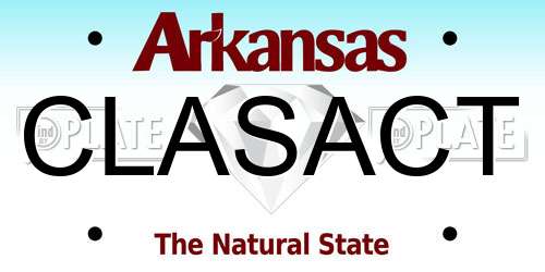 CLASACT Arkansas License Plate