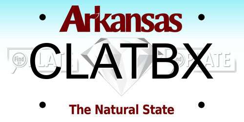 CLATBX Arkansas License Plate