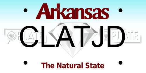 CLATJD Arkansas License Plate