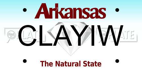 CLAYIW Arkansas License Plate