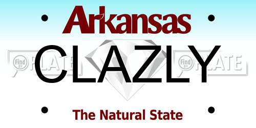CLAZLY Arkansas License Plate