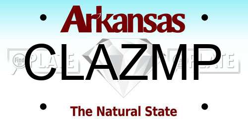 CLAZMP Arkansas License Plate