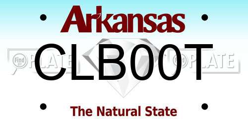 CLB00T Arkansas License Plate