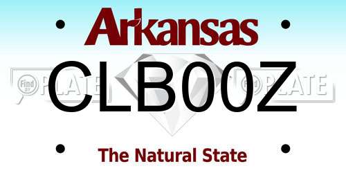CLB00Z Arkansas License Plate