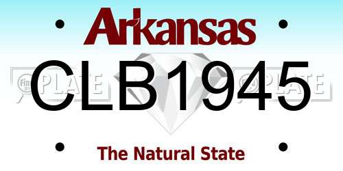 CLB1945 Arkansas License Plate