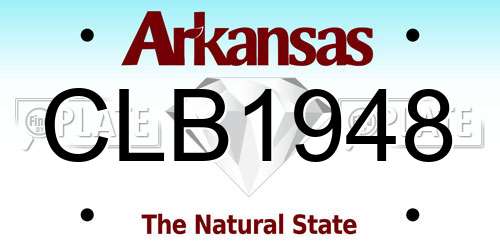 CLB1948 Arkansas License Plate