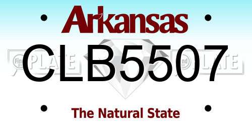 CLB5507 Arkansas License Plate