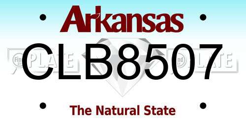 CLB8507 Arkansas License Plate