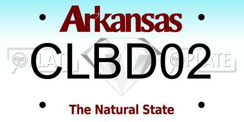 CLBD02 Arkansas License Plate