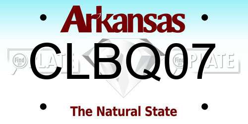 CLBQ07 Arkansas License Plate
