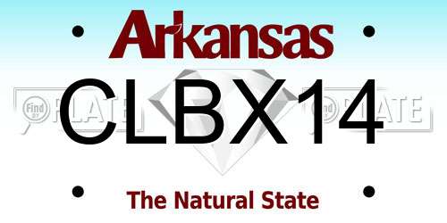 CLBX14 Arkansas License Plate