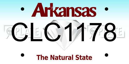 CLC1178 Arkansas License Plate
