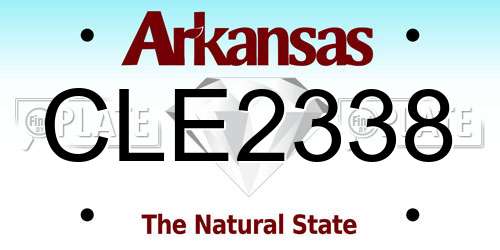 CLE2338 Arkansas License Plate