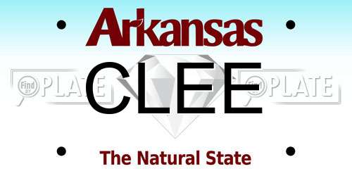 CLEE Arkansas License Plate