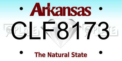 CLF8173 Arkansas License Plate
