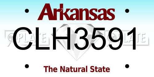 CLH3591 Arkansas License Plate