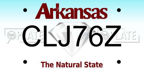 CLJ76Z Arkansas License Plate