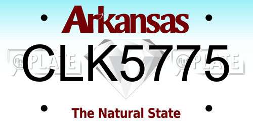 CLK5775 Arkansas License Plate