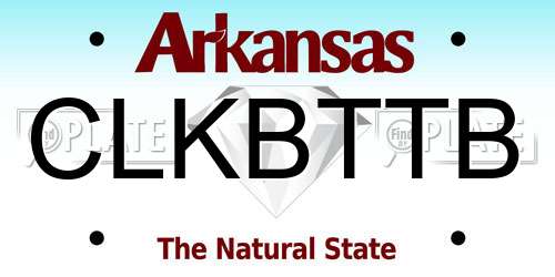 CLKBTTB Arkansas License Plate