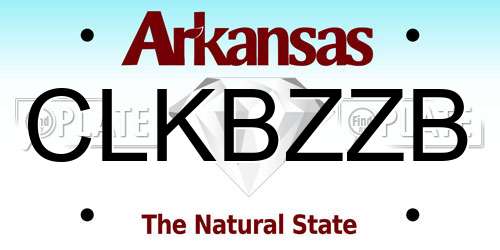 CLKBZZB Arkansas License Plate