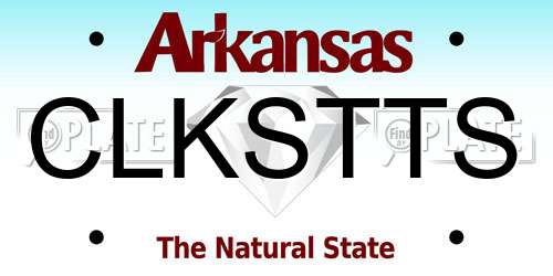 CLKSTTS Arkansas License Plate