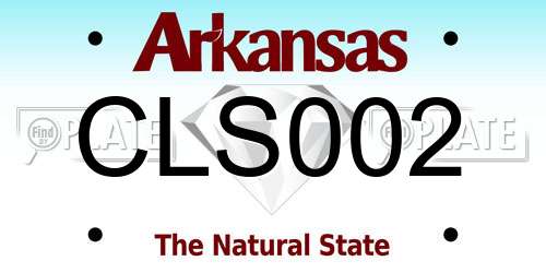 CLS002 Arkansas License Plate