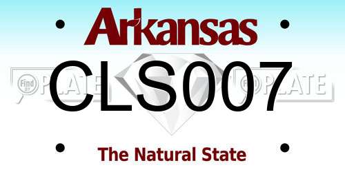 CLS007 Arkansas License Plate