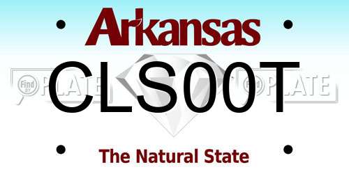 CLS00T Arkansas License Plate