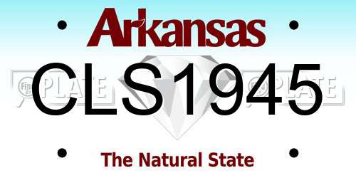 CLS1945 Arkansas License Plate