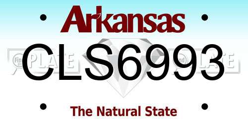 CLS6993 Arkansas License Plate